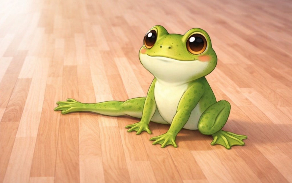 Half-Frog Postura Jumatate-Broasca