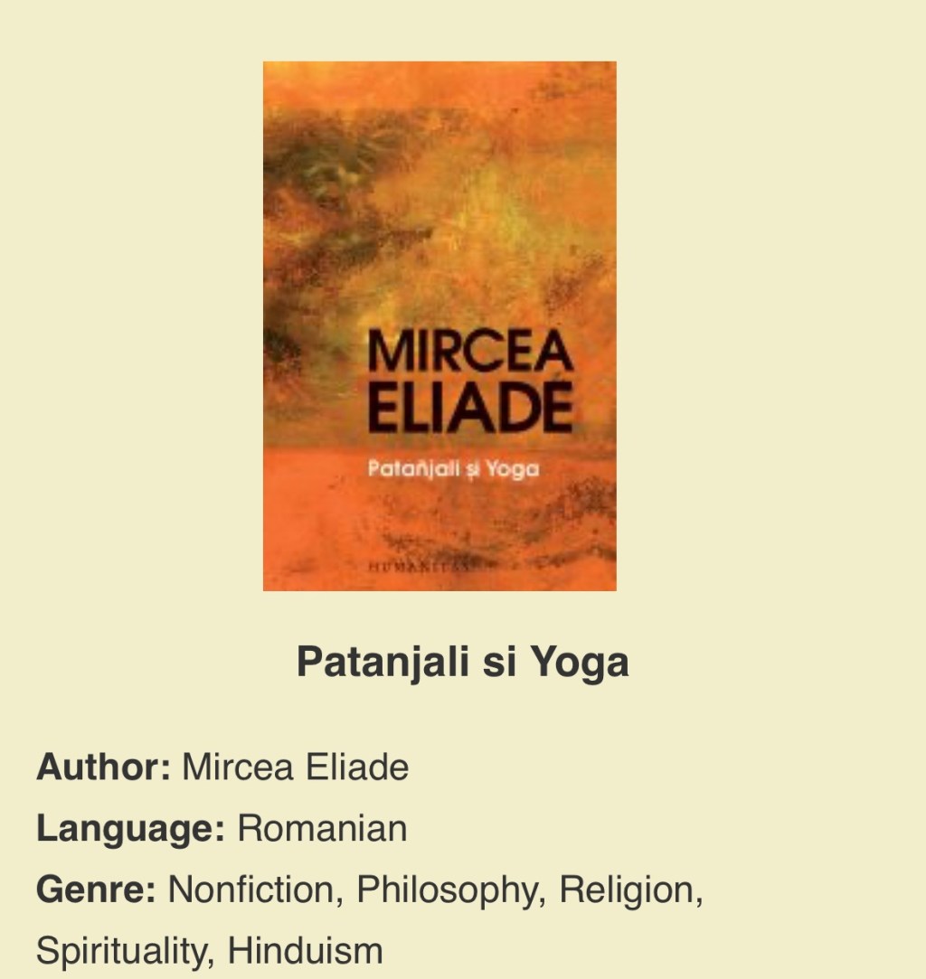 cautandu-l pe Patanjali am dat de&nbsp;Eliade